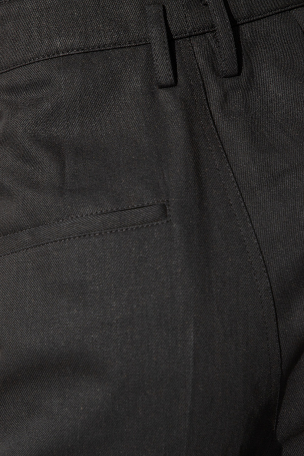 Black Trousers with slits Saint Laurent - Straight Hem Pants